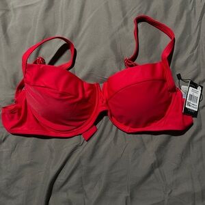 Red Underwire Swim Top